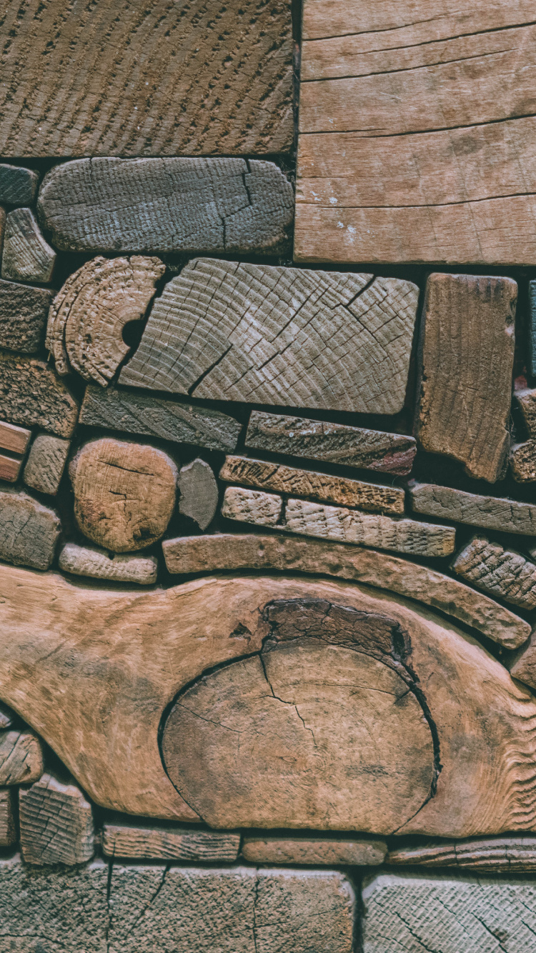 Обои древесина, текстура, стена, кирпичная кладка, кирпич в разрешении 750x1334