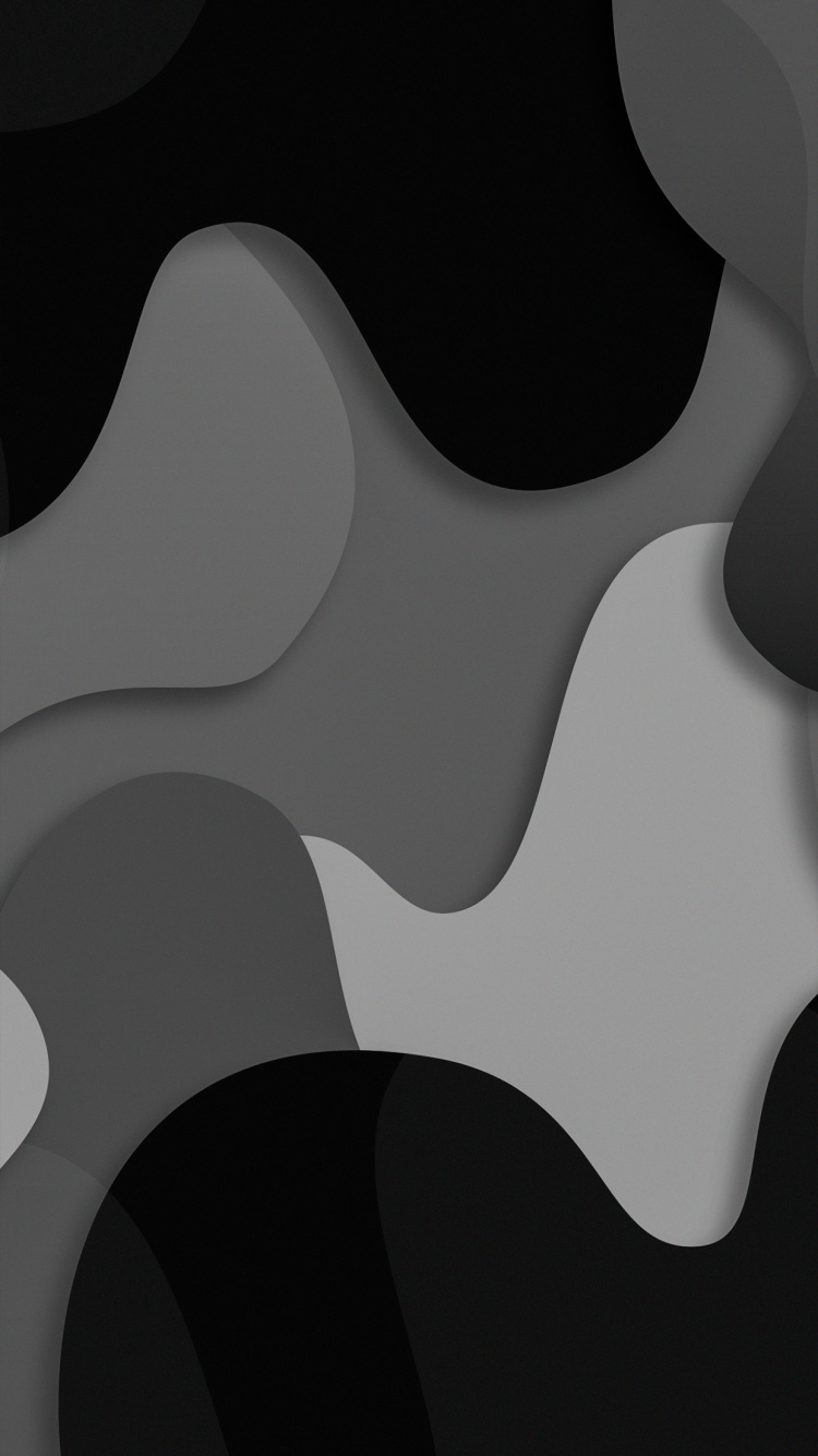 Обои черный и белый, узор, белые, черный, серый цвет в разрешении 750x1334