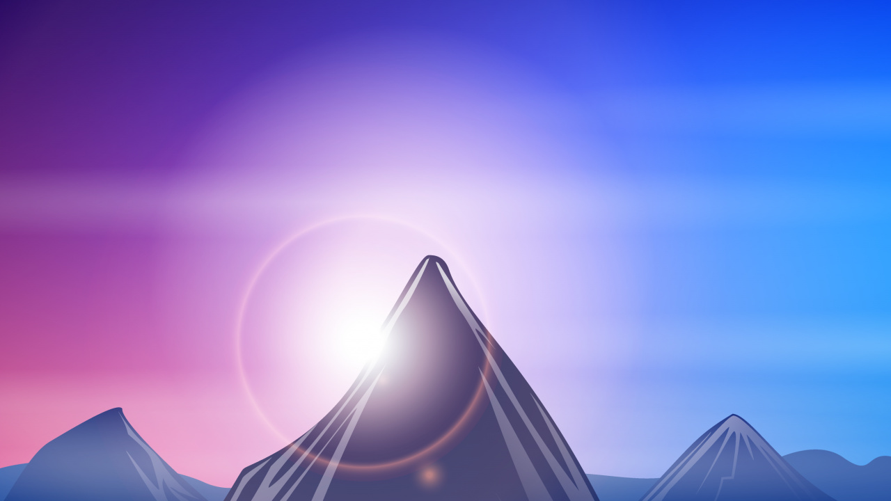 Обои атмосфера, пейзажи гор, экорегион, лазурный, склон в разрешении 1280x720