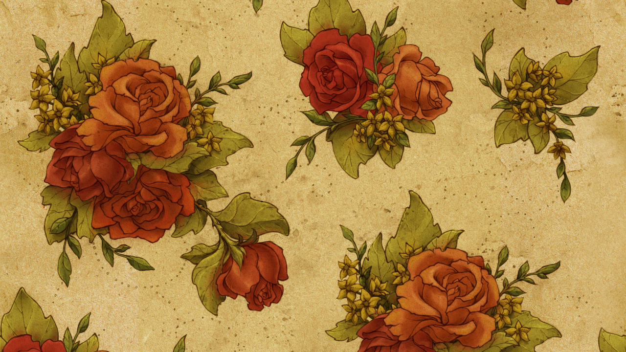 Обои цветочный дизайн, сад роз, цветок, Роза, флористики в разрешении 1280x720