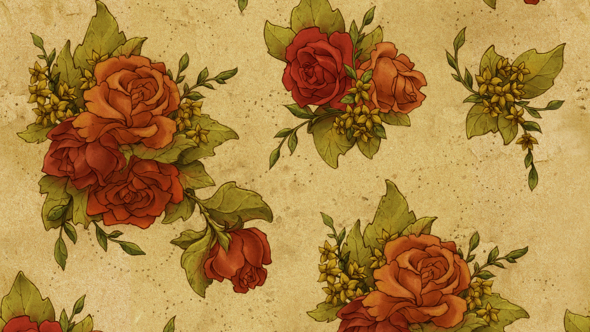 Обои цветочный дизайн, сад роз, цветок, Роза, флористики в разрешении 1920x1080