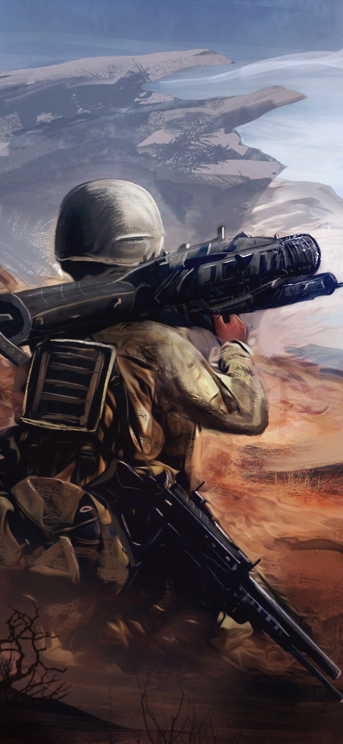 Обои арт, живопись, фэнтези, пейзаж, искусство в разрешении 1125x2436