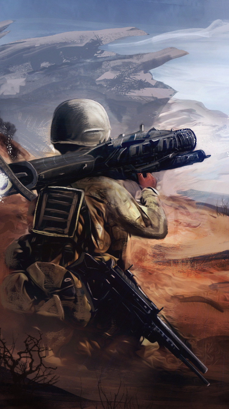 Обои арт, живопись, фэнтези, пейзаж, искусство в разрешении 750x1334