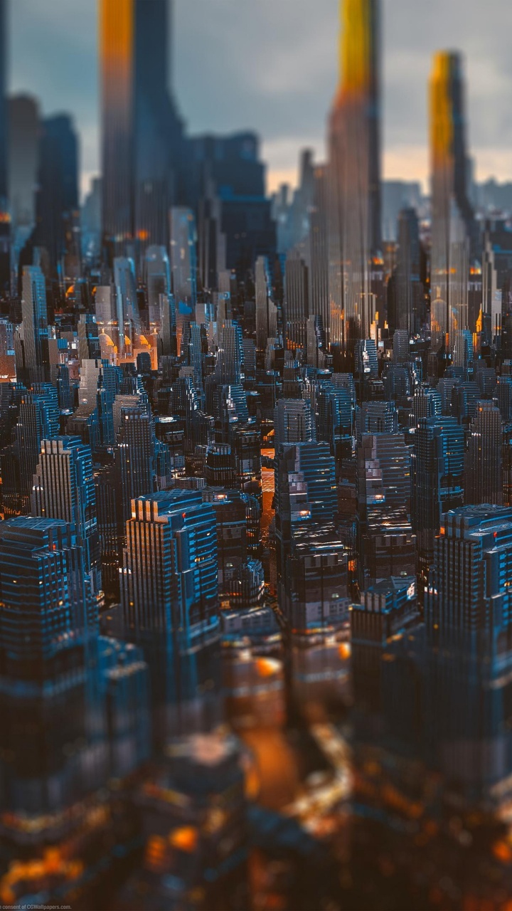 Обои городской пейзаж, метрополия, город, городской район, линия горизонта в разрешении 720x1280