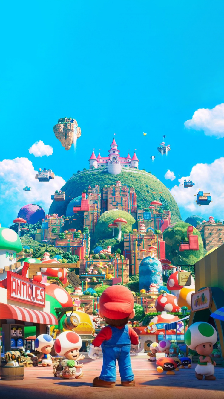 Обои Постер фильма «Братья Супер Марио» 2023 года, Луиджи, Принцесса Пич, постер, супер Марио в разрешении 750x1334