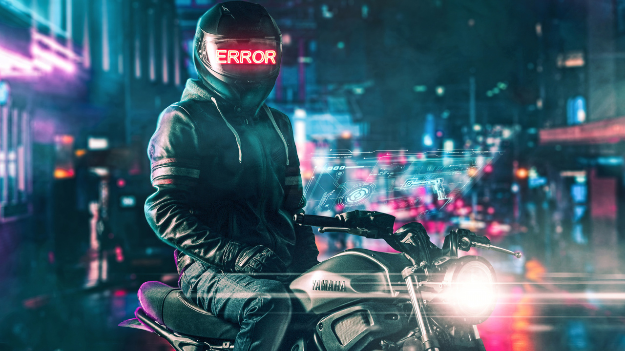 Обои мотоциклетный шлем, мотоцикл, мотокросс, Ямаха мотор Компани, ракета триумф 3 в разрешении 1280x720