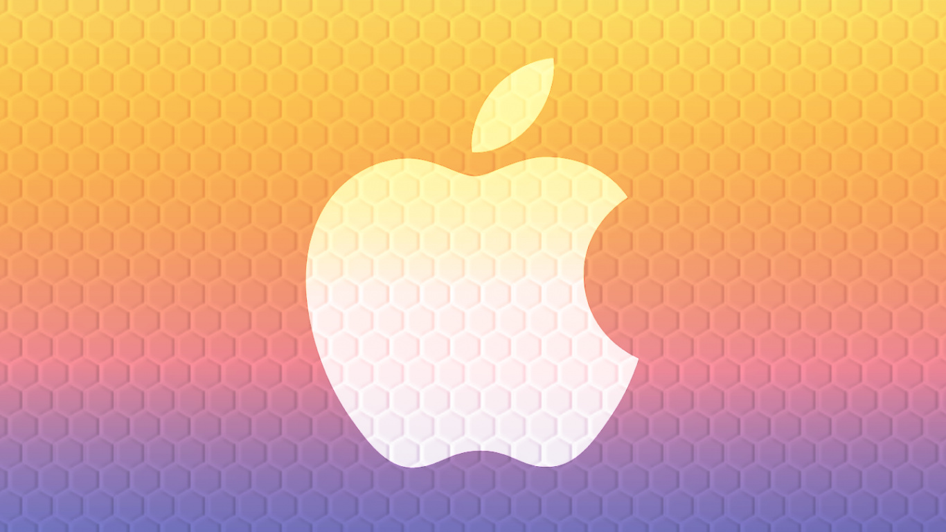 Обои яблоко, таблица, атмосфера, Оранжевый цвет, жест в разрешении 1366x768