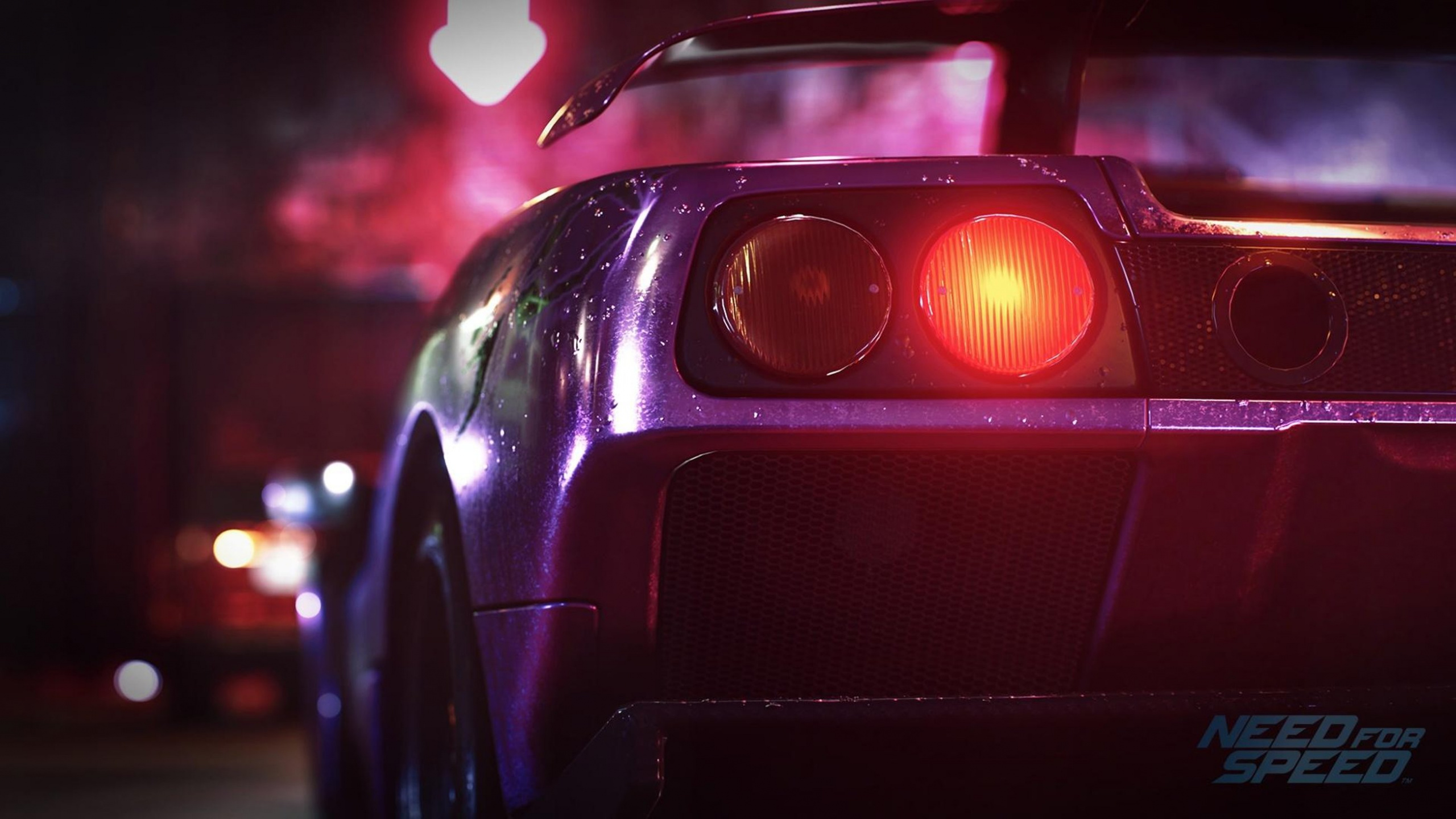 Обои need for speed, electronic arts, автомобильное освещение, авто, свет в разрешении 2560x1440