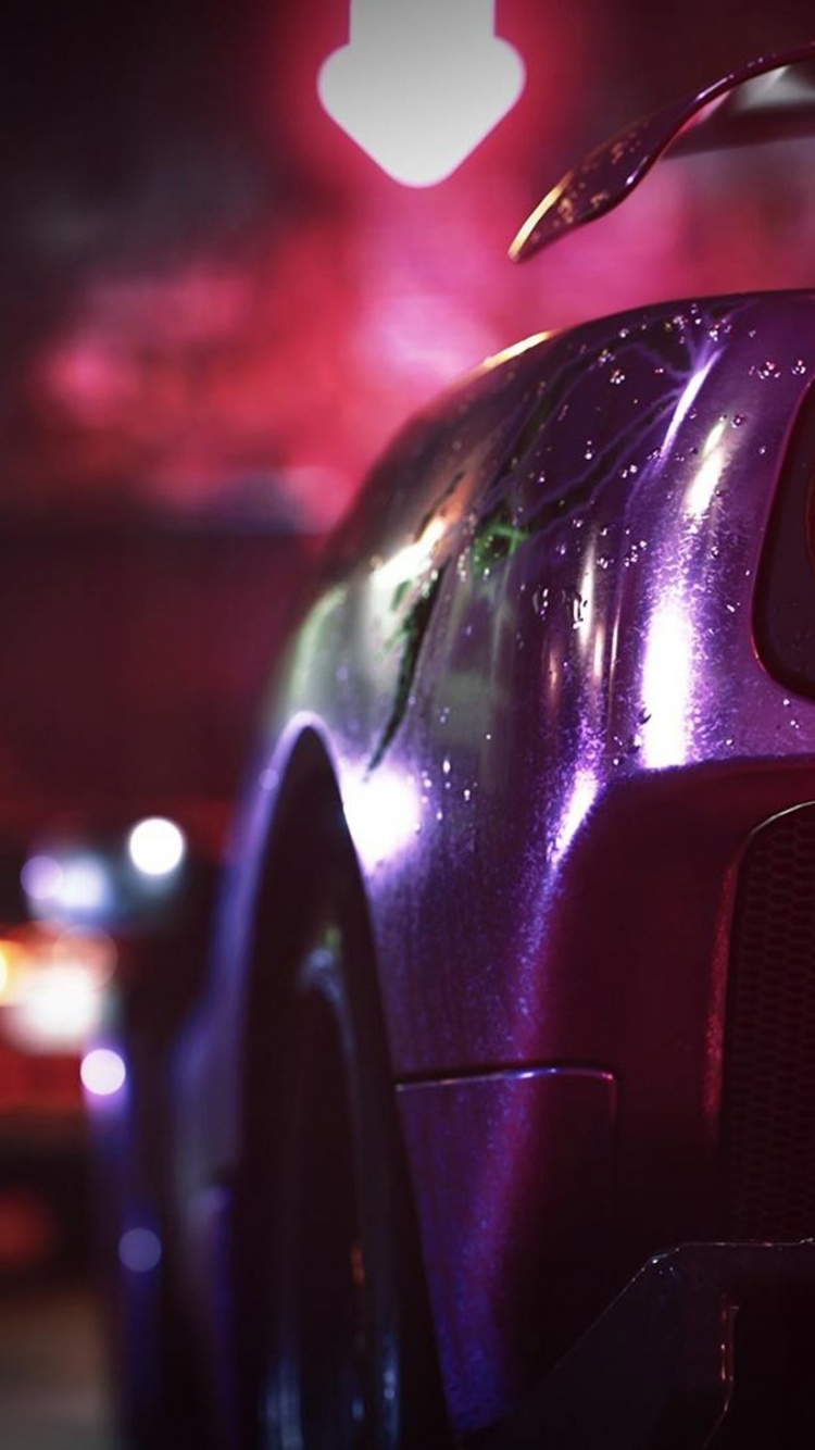 Обои need for speed, electronic arts, автомобильное освещение, авто, свет в разрешении 750x1334