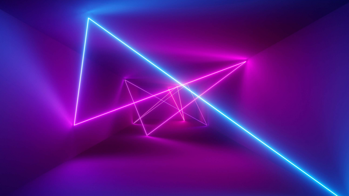 Обои Huawei, Huawei Matebook, неон, синий, красочность в разрешении 1366x768