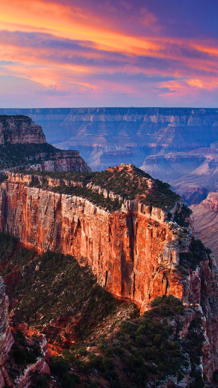 Обои большой каньон, Гранд Каньон Виллидж, национальный парк, каньон, формирование в разрешении 750x1334