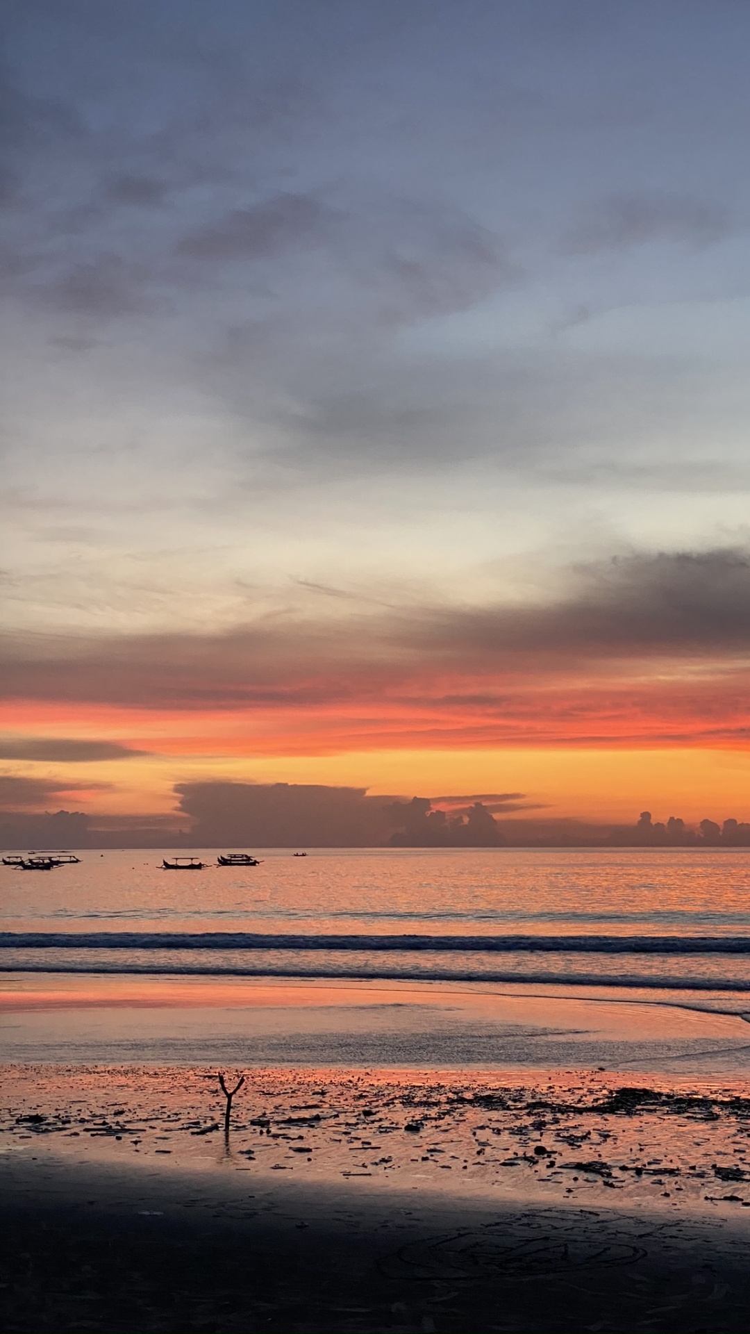 Обои горизонт, вода, море, закат, жидкость в разрешении 1080x1920