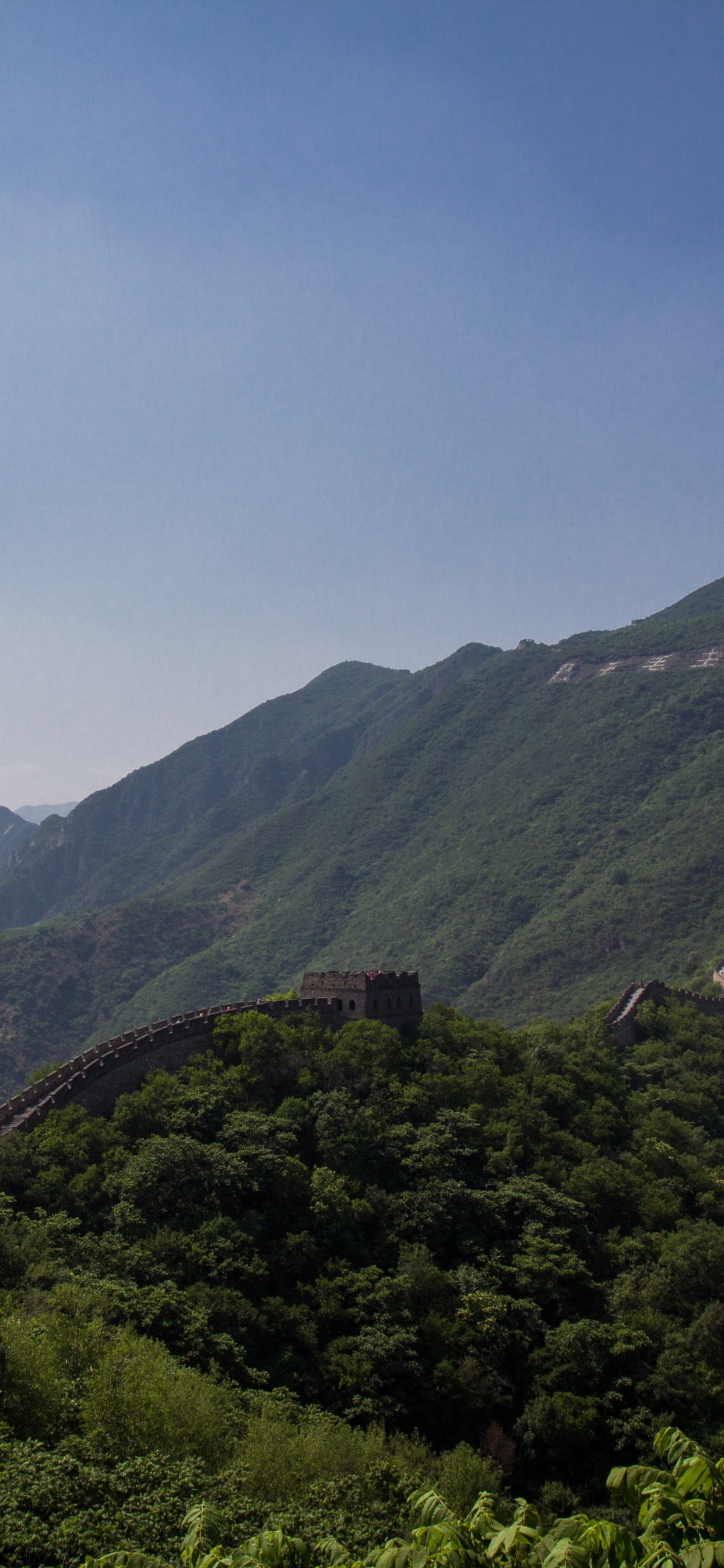 Обои великая Китайская стена, горный рельеф, гора, горная станция, нагорье в разрешении 1242x2688
