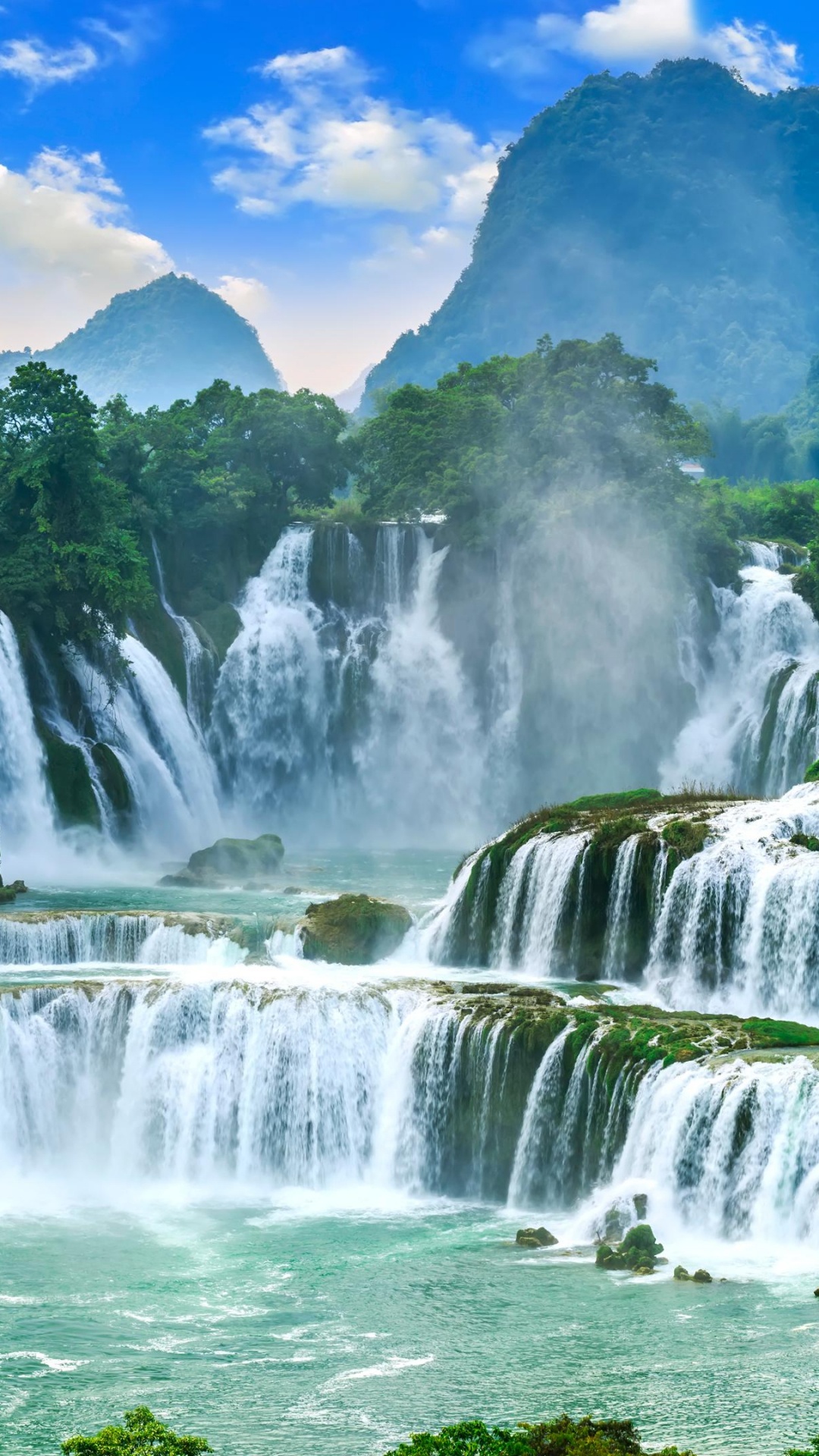 Обои Пан gioc водопад водопаду детиан, Пан Gioc Водопад, ангел падает, Lodh Waterfalls Latehar, НАТИ Падает в разрешении 1080x1920