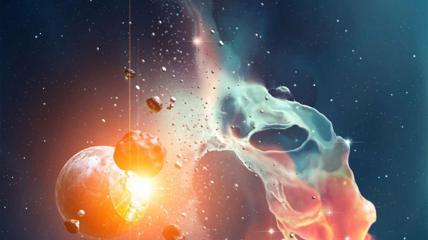 Обои космическое пространство, земля, Астрономия, космос, атмосфера в разрешении 1366x768