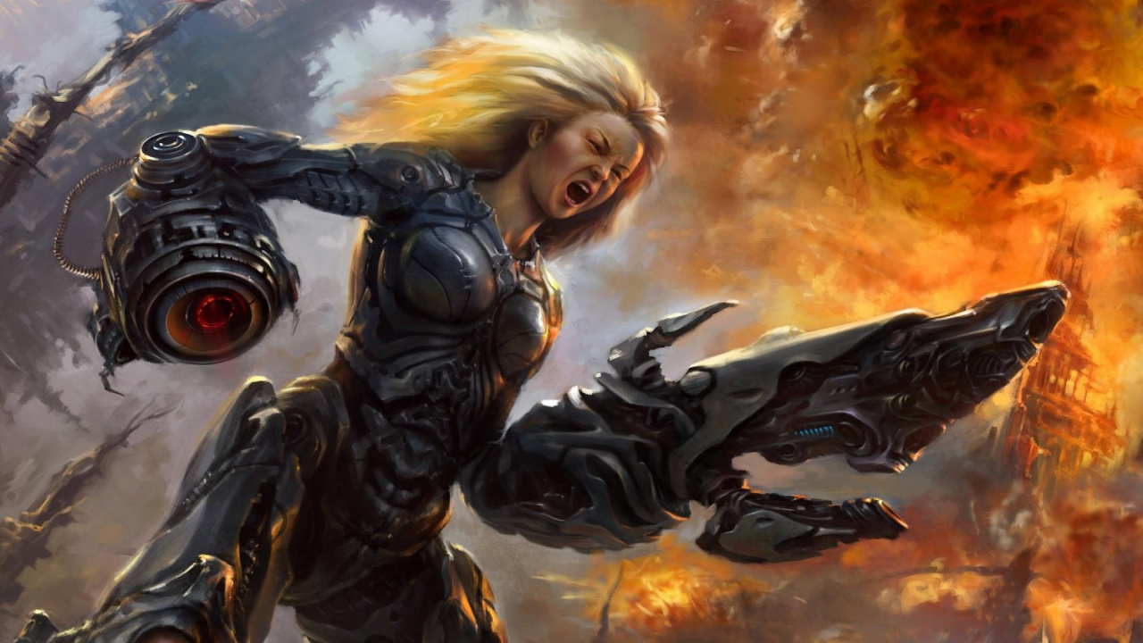 Обои киборг, робот, мифология, компьютерная игра, авантюрист в разрешении 1280x720