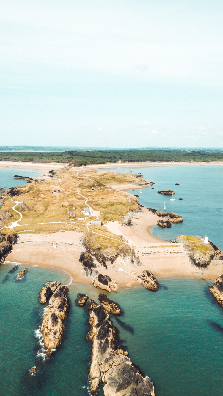 Обои островок, полуостров, плащ, мыс, Великобритания в разрешении 750x1334