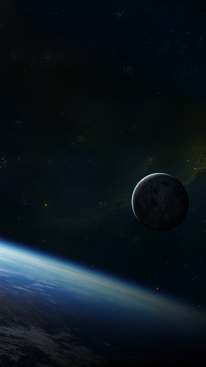 Обои земля, планета, атмосфера, космическое пространство, космос в разрешении 720x1280