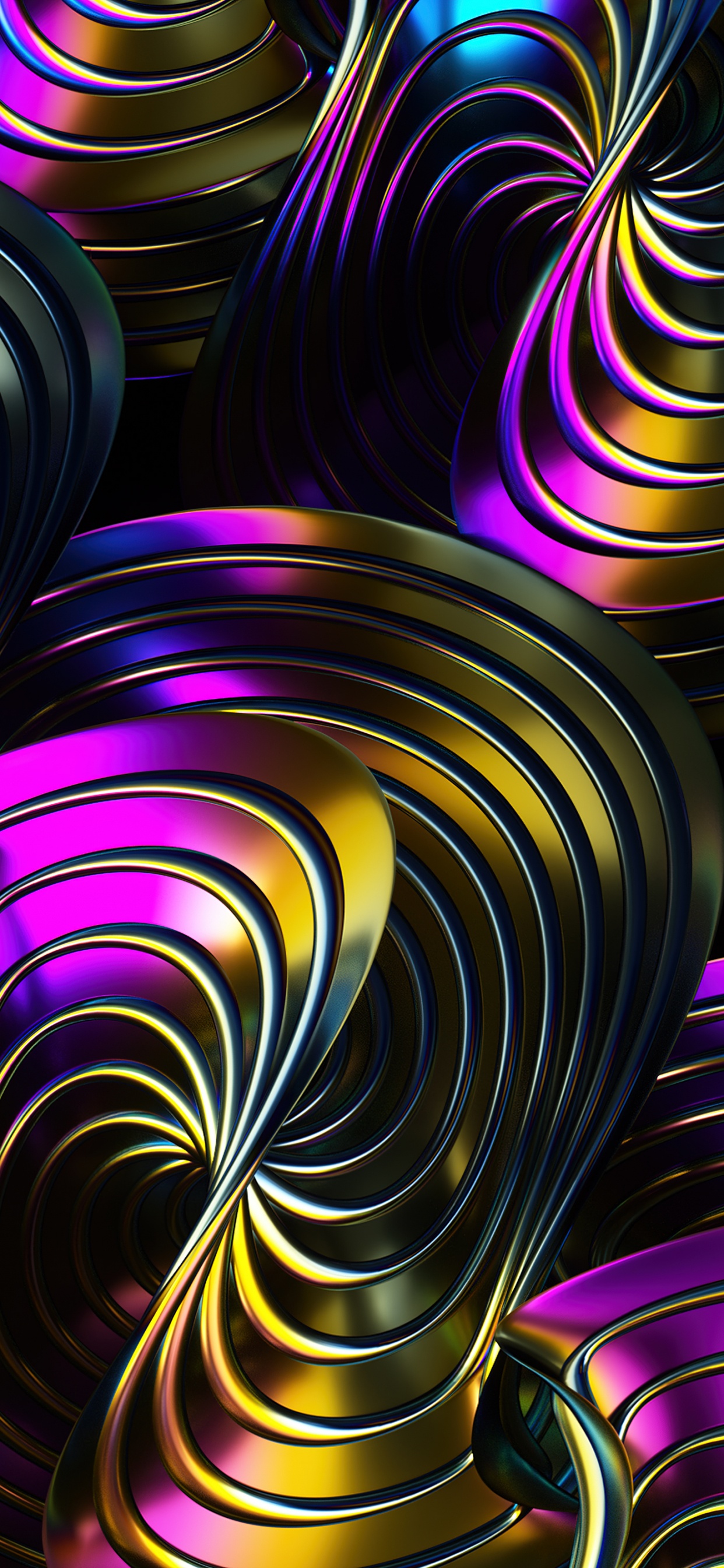 Обои фрактальное искусство, арт, цифровое искусство, дизайн, красочность в разрешении 1242x2688