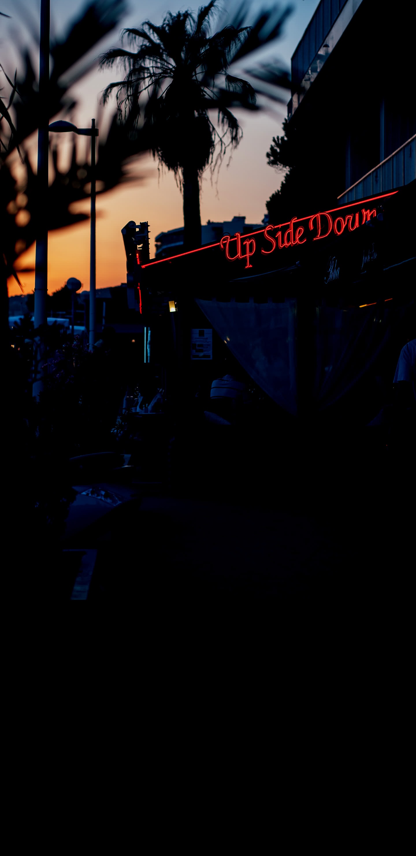 Обои облако, здание, дорожное покрытие, растение, асфальт в разрешении 1440x2960