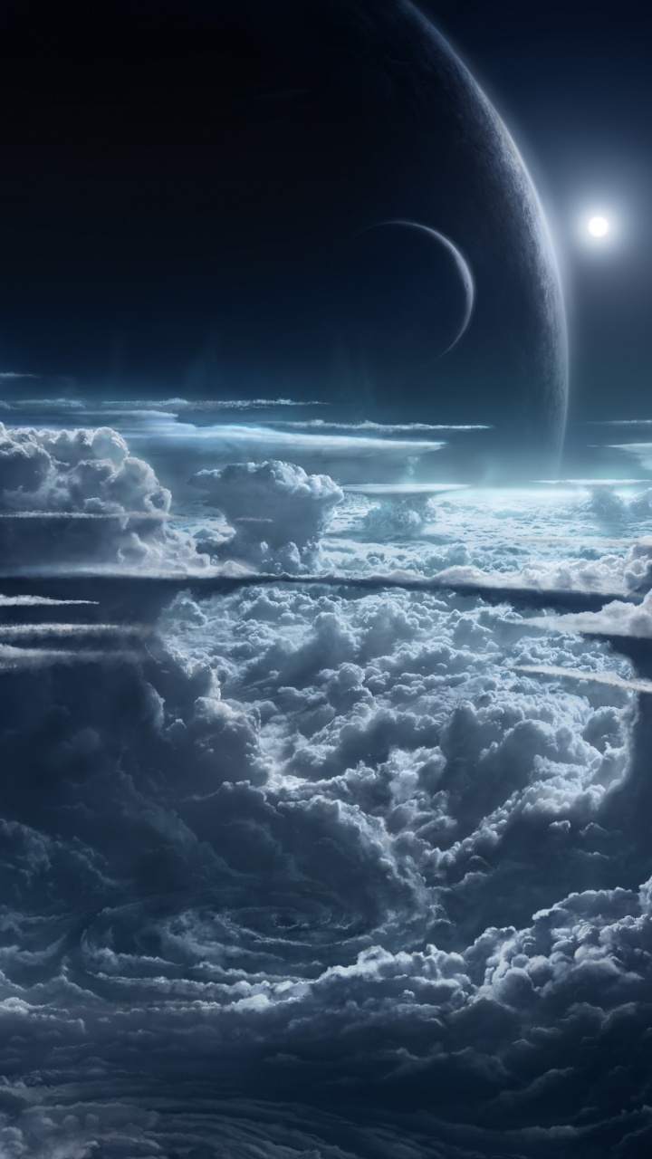 Обои земля, планета, атмосфера, космическое пространство, астрономический объект в разрешении 720x1280