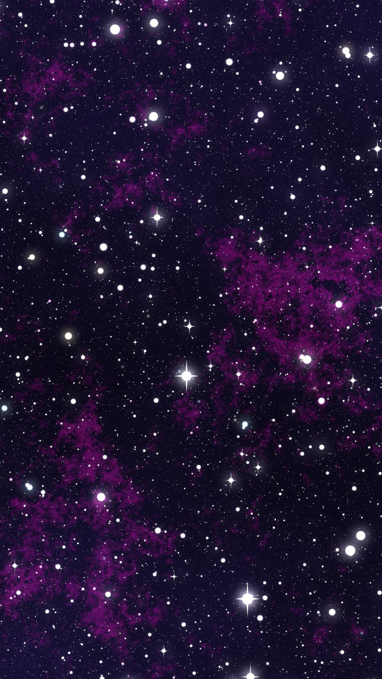 Обои звезда, Галактика, пурпур, Фиолетовый, астрономический объект в разрешении 750x1334