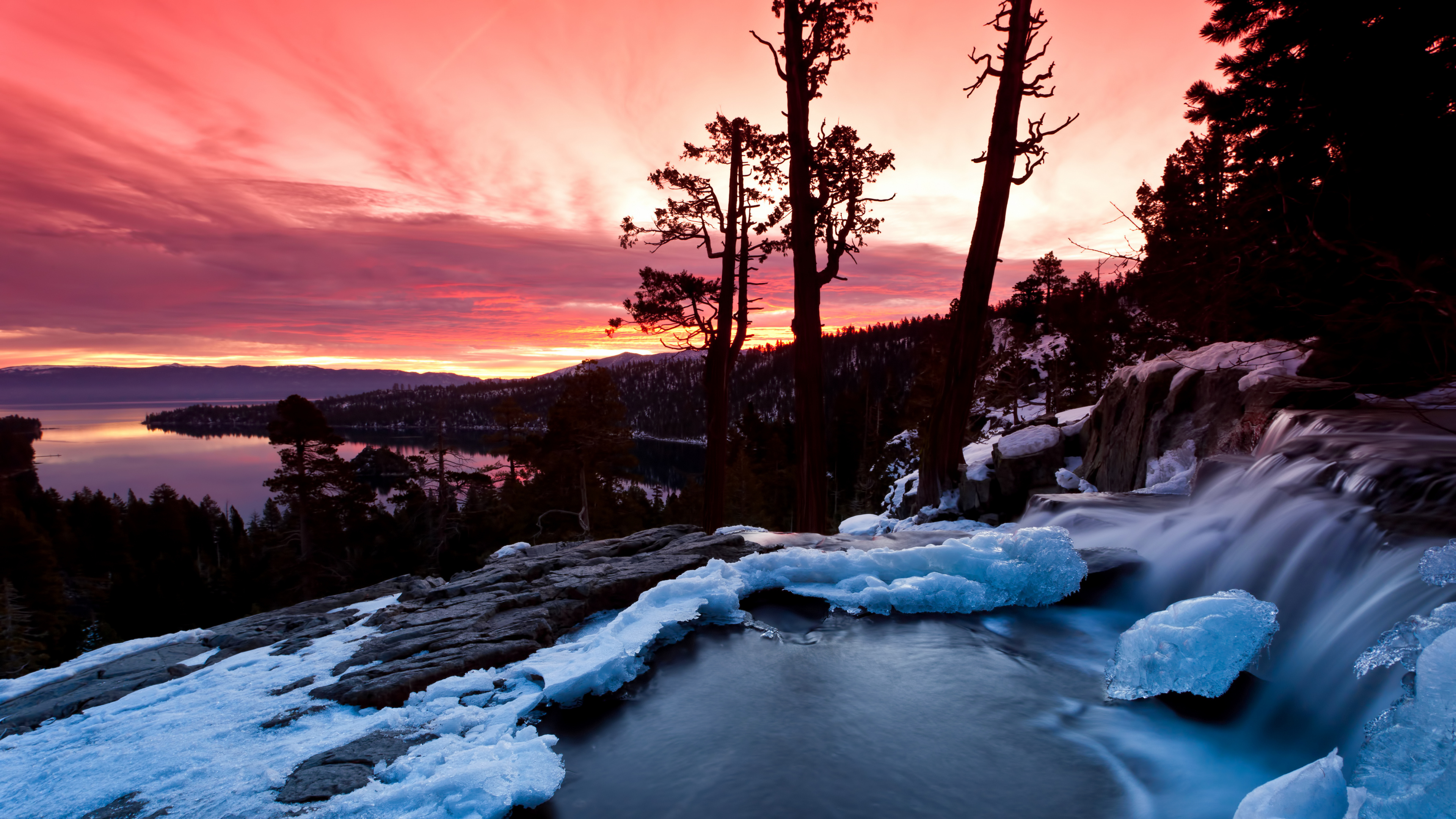 Обои макбук Эйр, iMac, Apple МасВоок Pro, природа, вода в разрешении 3840x2160