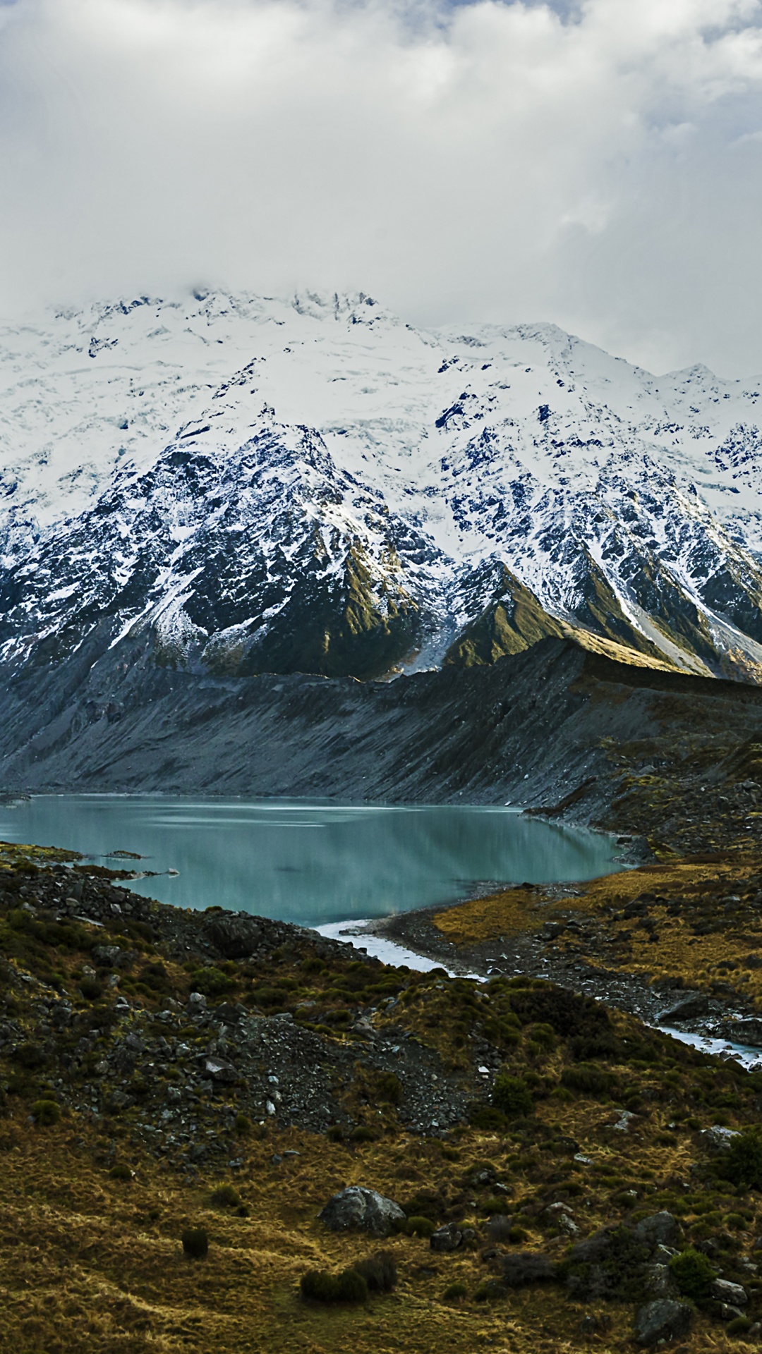 Обои дикая местность, облако, вода, гора, гидроресурсы в разрешении 1080x1920