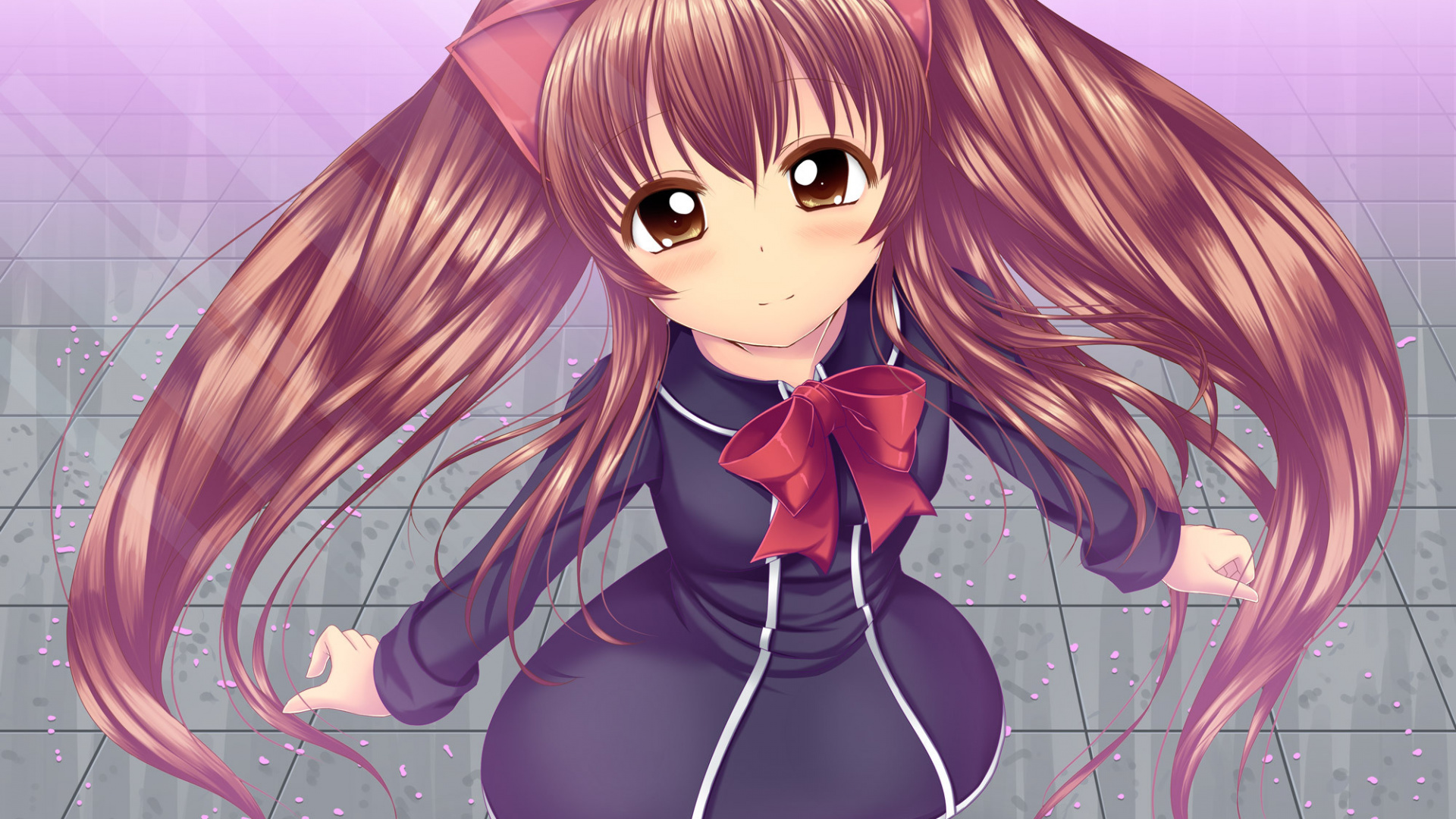 Обои аниме, мультфильм, длинные волосы, розовый, рот в разрешении 1920x1080