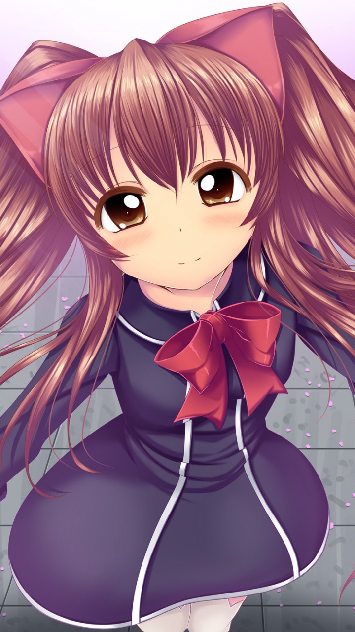 Обои аниме, мультфильм, длинные волосы, розовый, рот в разрешении 720x1280