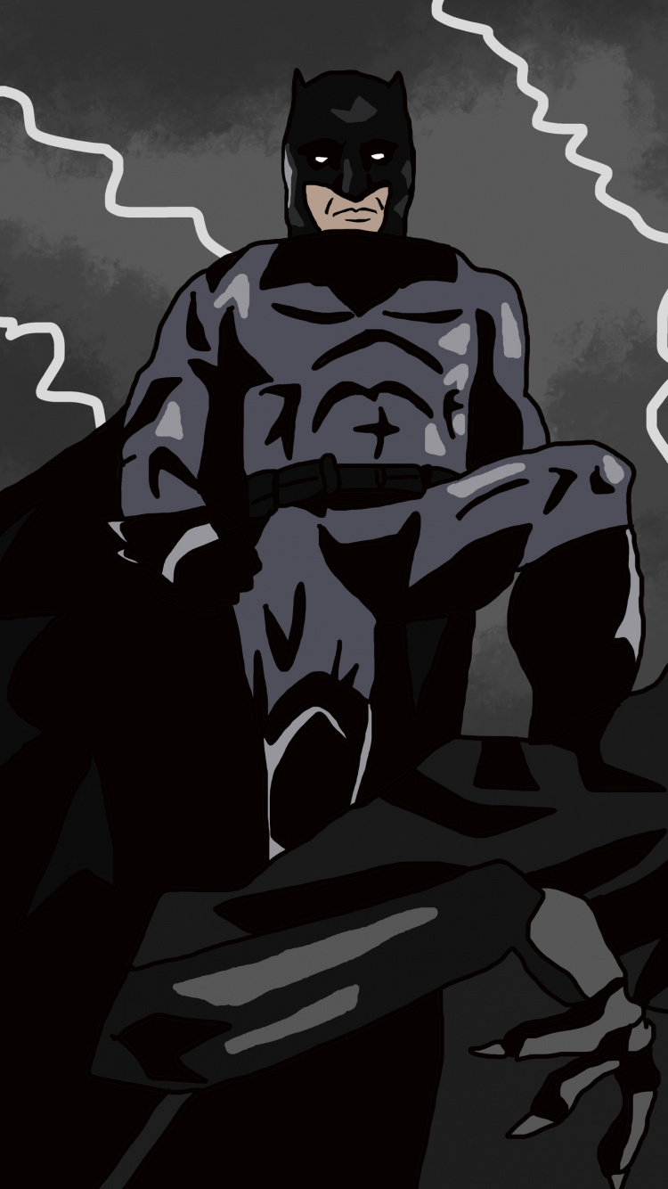 Обои Бэтмен, супергерой, комиксы dc, арт, артист в разрешении 750x1334