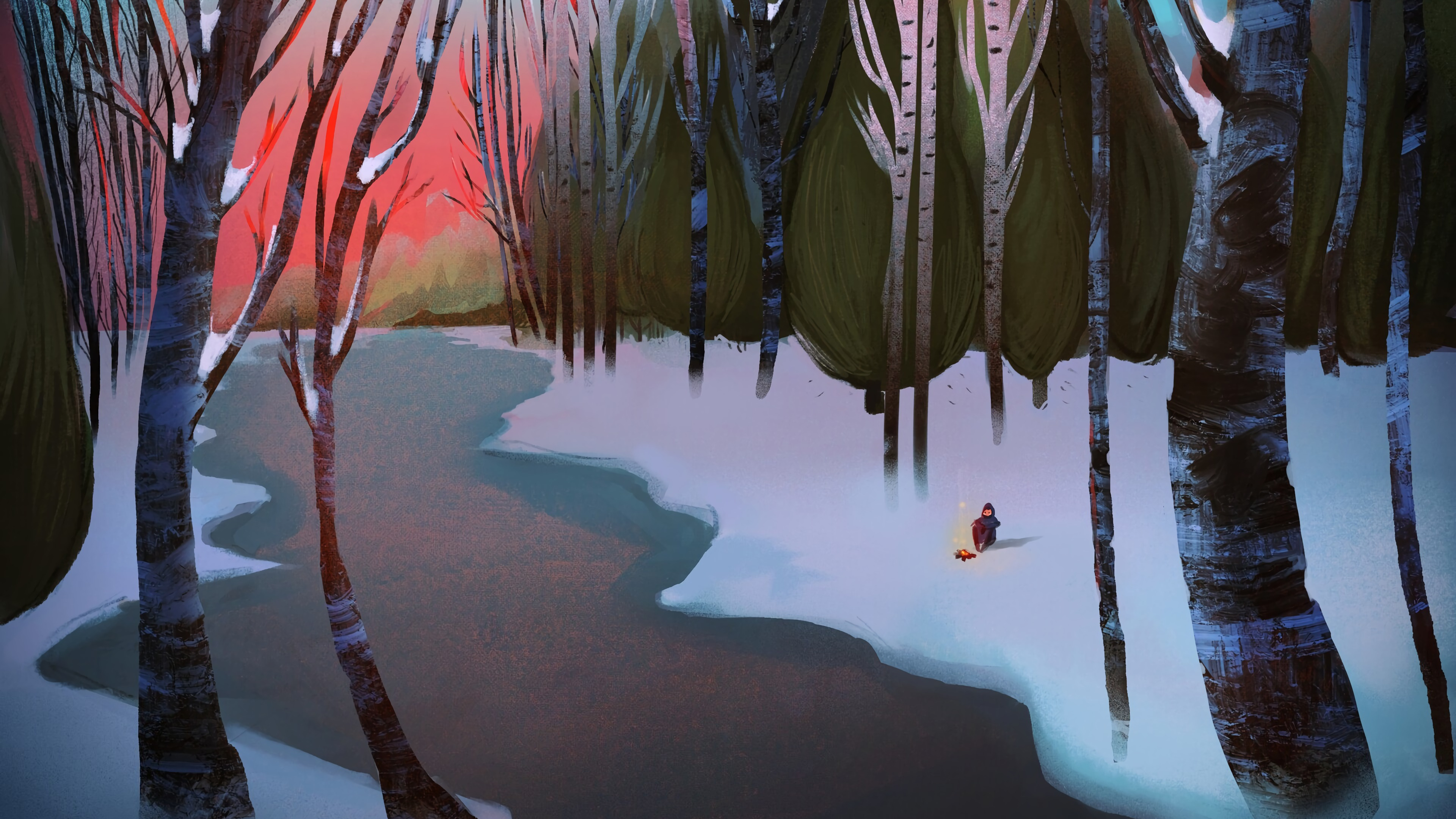 Обои современное искусство, лед, арт, сталактит, адаптация в разрешении 3840x2160