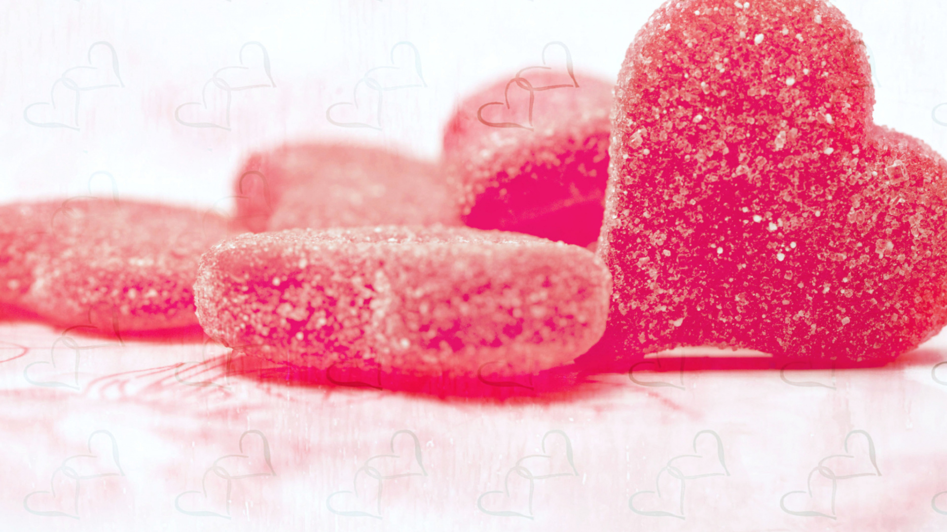 Обои круглый леденец, сердце, сахар, пища, торт в разрешении 1920x1080