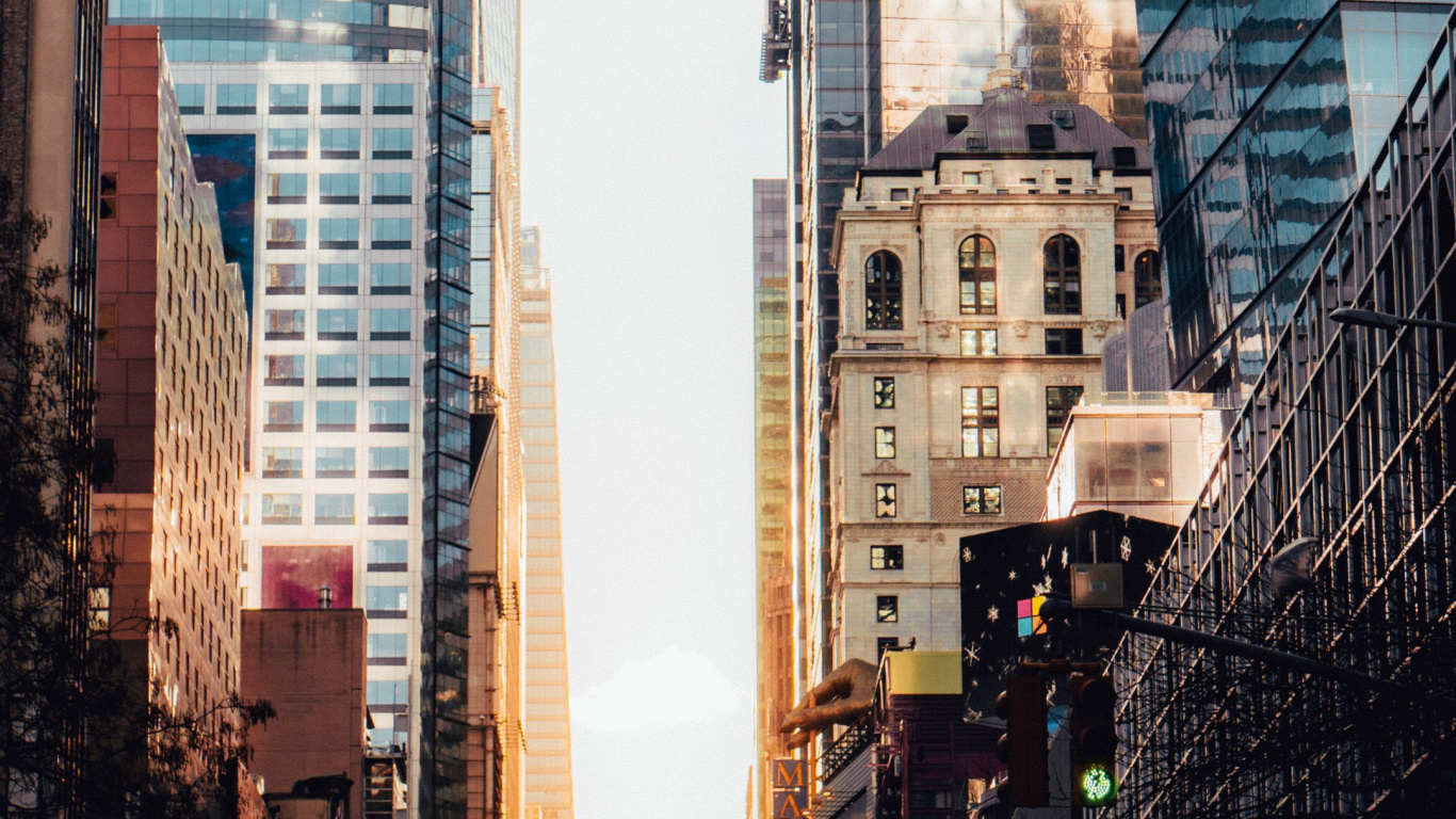 Обои улица, икона, архитектура, город, дорога в разрешении 1366x768