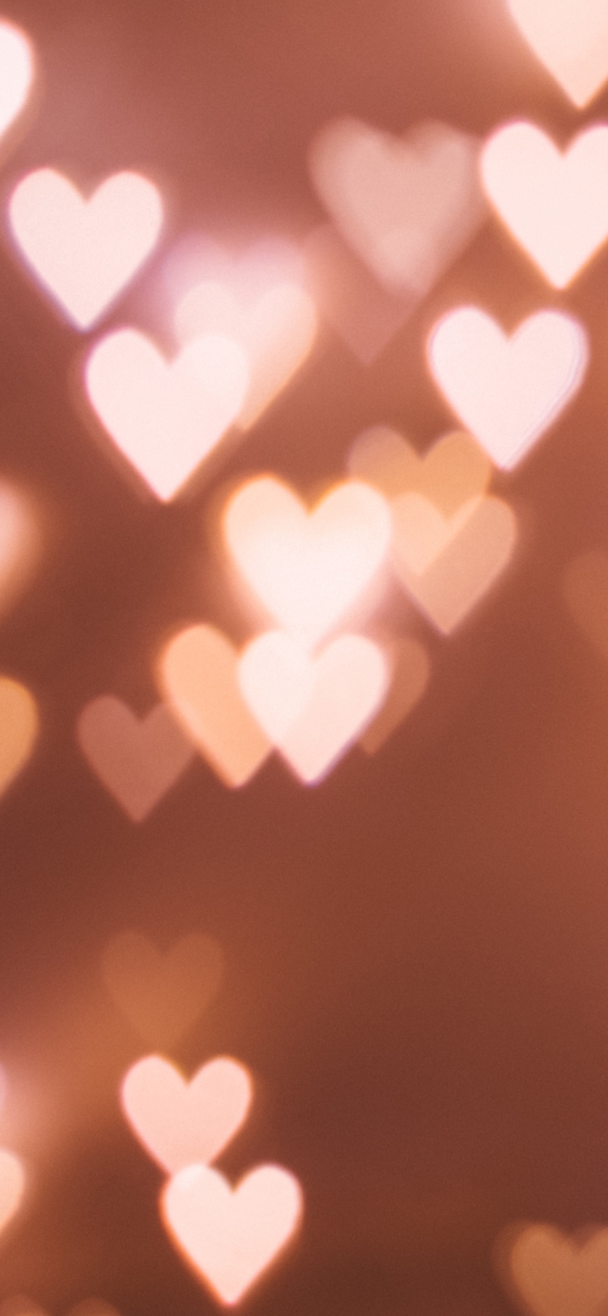 Обои сердце, свет, освещение, розовый, любовь в разрешении 1242x2688