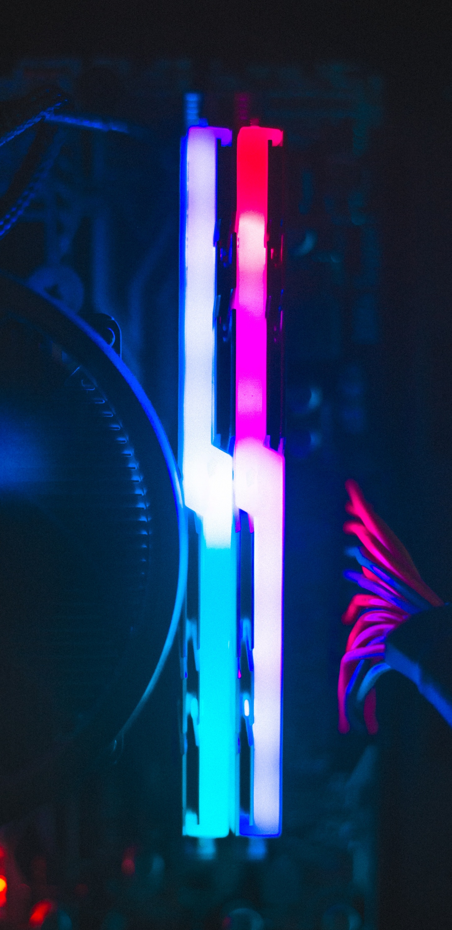 Обои синий, свет, Визуальный эффект освещения, освещение, Фиолетовый в разрешении 1440x2960