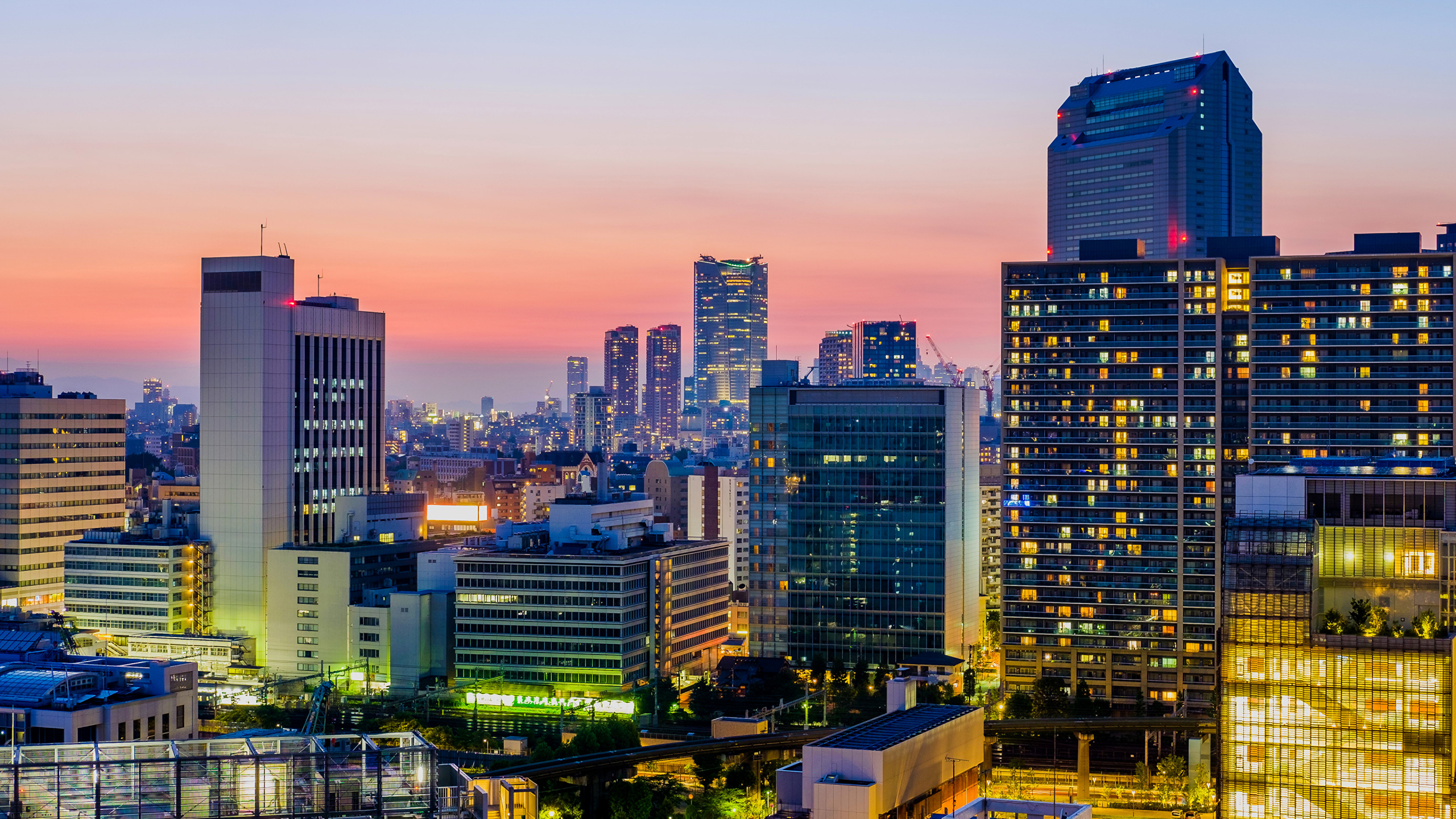 Обои Токио, город, городской пейзаж, городской район, метрополия в разрешении 2560x1440