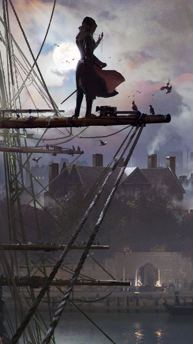 Обои assassins creed syndicate, концепт арт, ubisoft, Котейку, арт в разрешении 750x1334