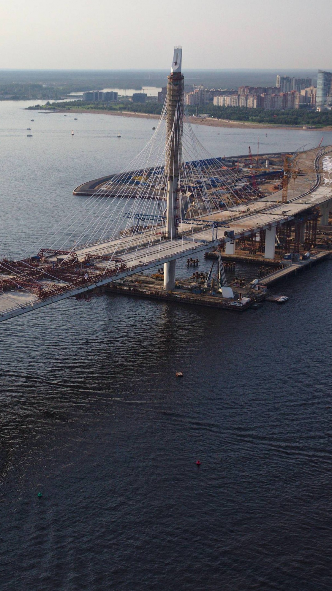 Обои реки, подвесной мост, мост, вода, гидроресурсы в разрешении 1080x1920