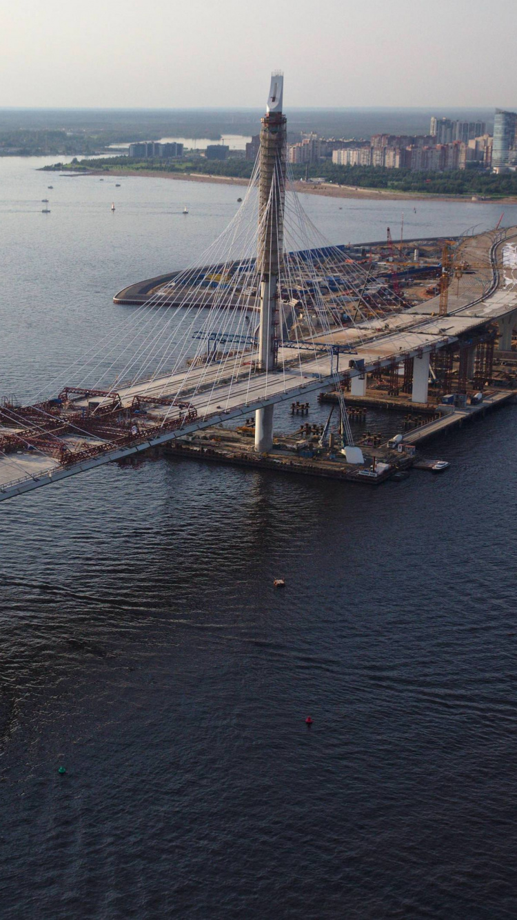 Обои реки, подвесной мост, мост, вода, гидроресурсы в разрешении 750x1334