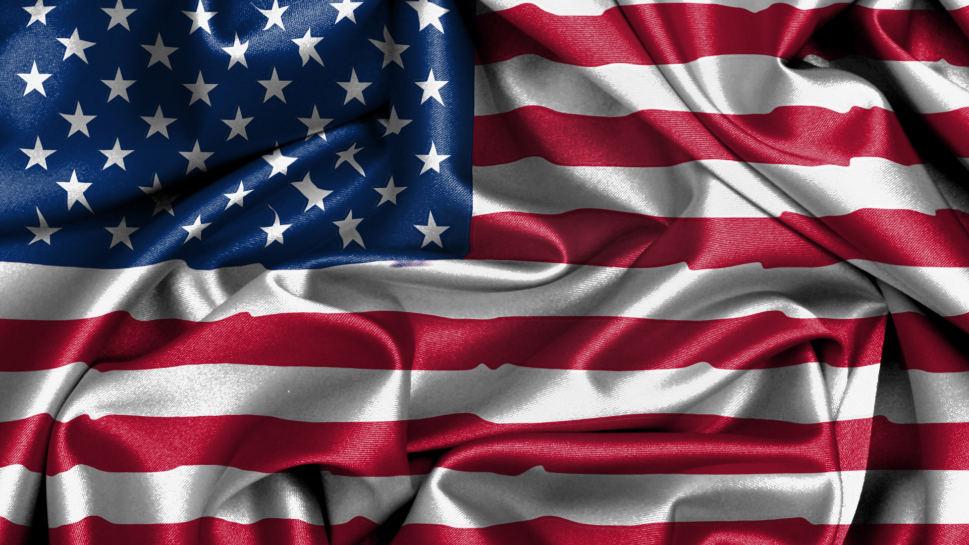 Обои флаг Соединенных Штатов, флаг, ткань, синий, Соединённые Штаты Америки в разрешении 1920x1080