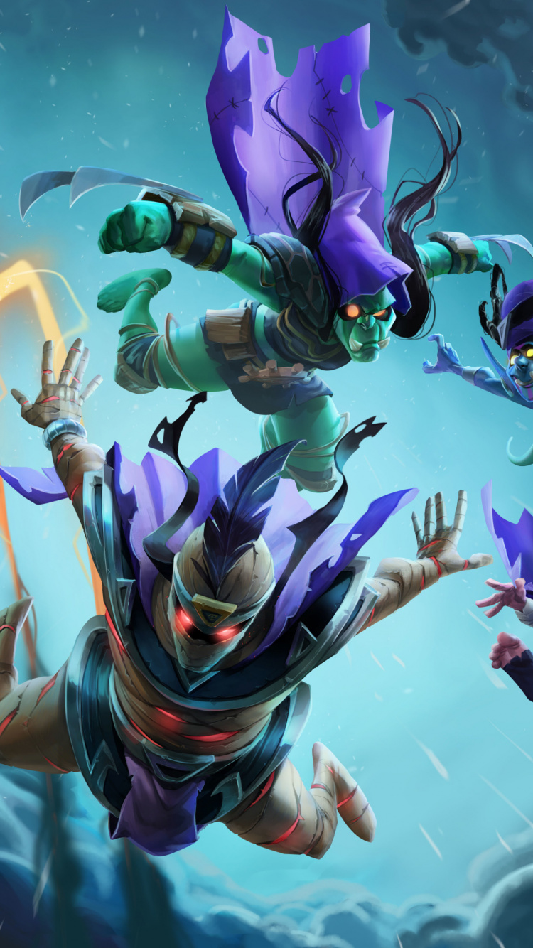 Обои подъем в Hearthstone теней, домашний очаг, Blizzard Entertainment, коллекционная карточная игра, пакет расширения в разрешении 750x1334