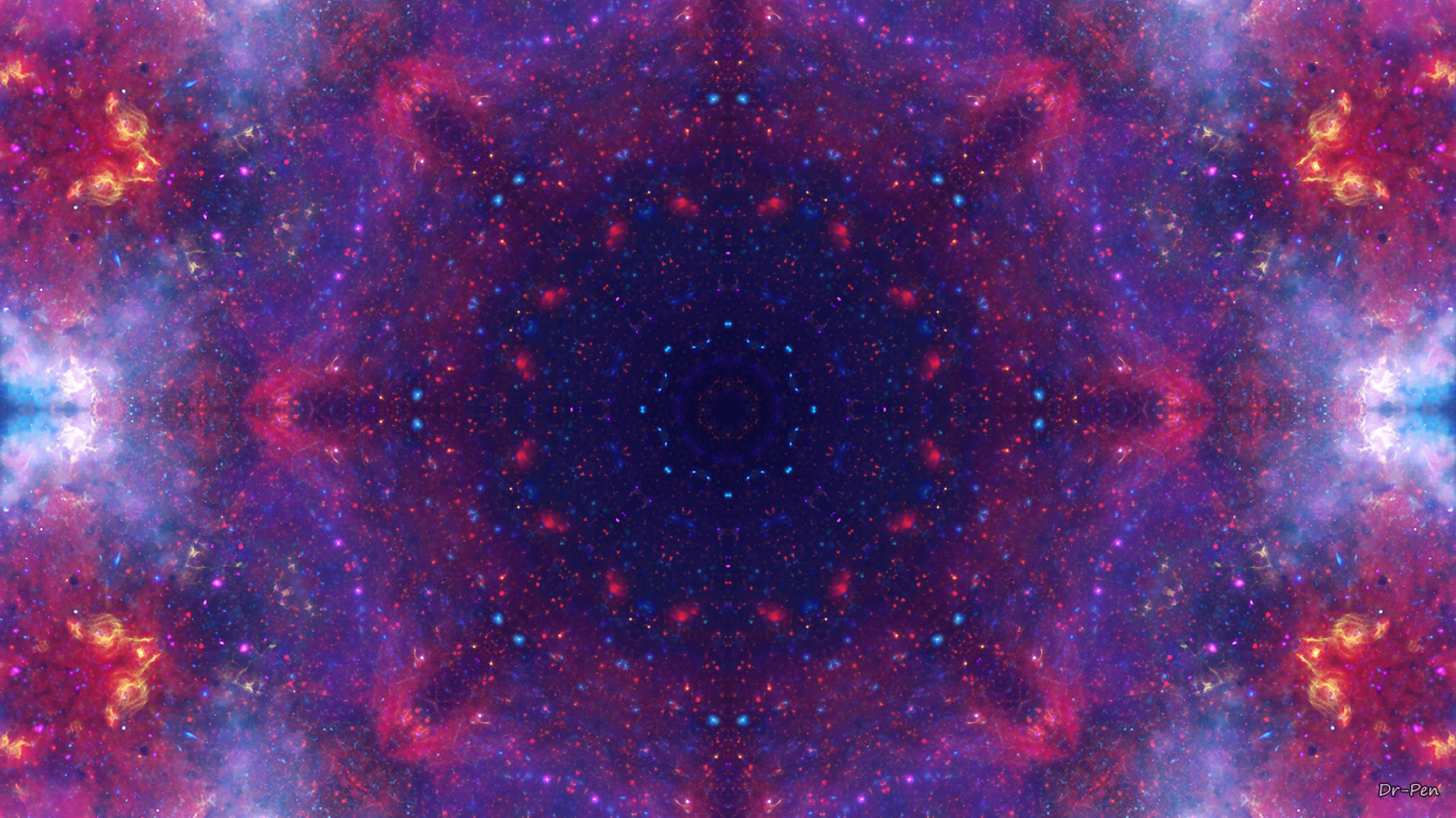 Обои астрономический объект, абстракция, психоделическое искусство, медитация, мандал в разрешении 1366x768