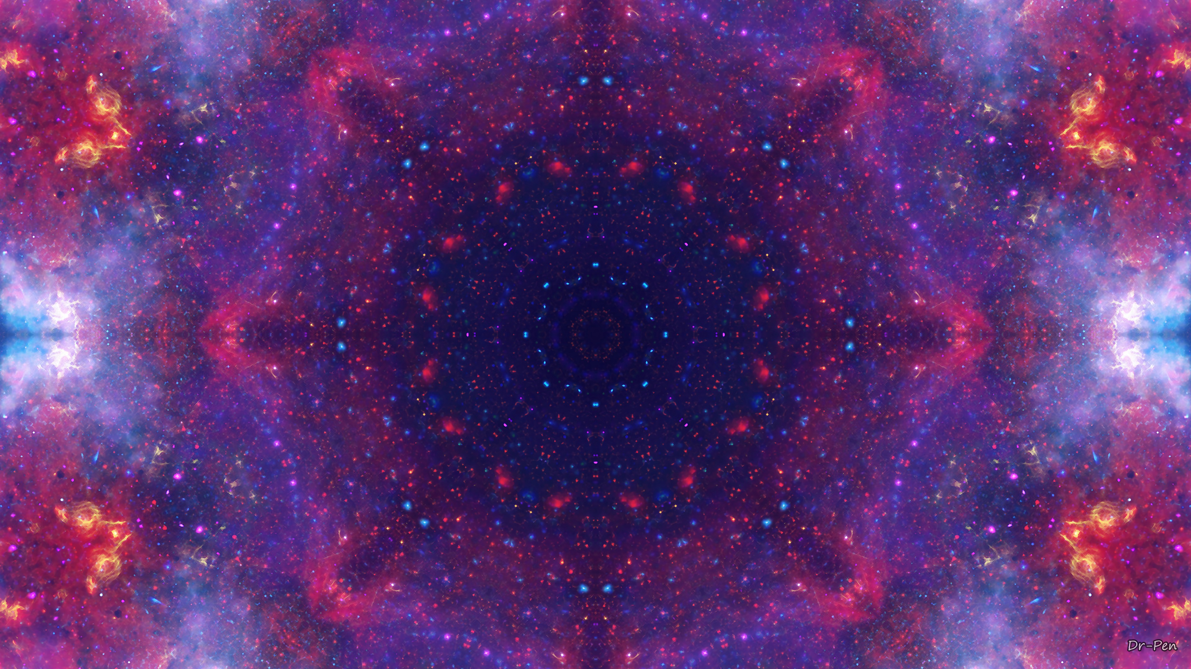 Обои астрономический объект, абстракция, психоделическое искусство, медитация, мандал в разрешении 3840x2160