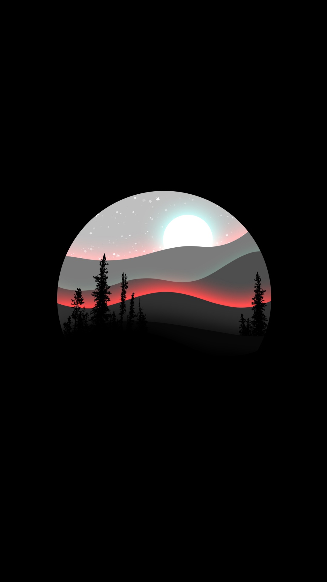 Обои полумесяц, астрономический объект, полутона и оттенки, небесное явление, лунный свет в разрешении 1080x1920