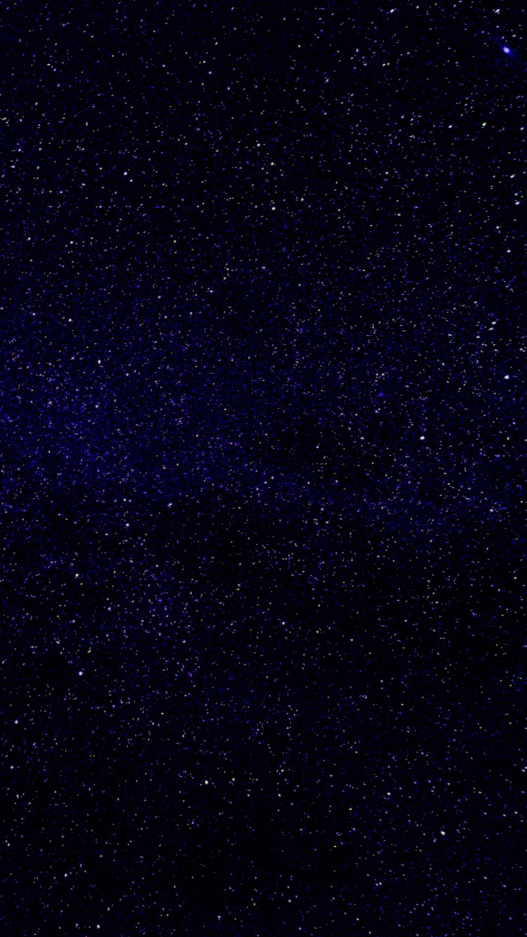 Обои ночное небо, звезда, Млечный Путь, черный, синий в разрешении 750x1334