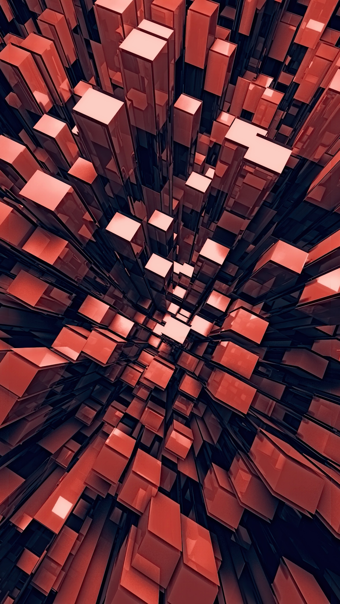 Обои Апельсин, красный цвет, линия, симметрия, узор в разрешении 1440x2560