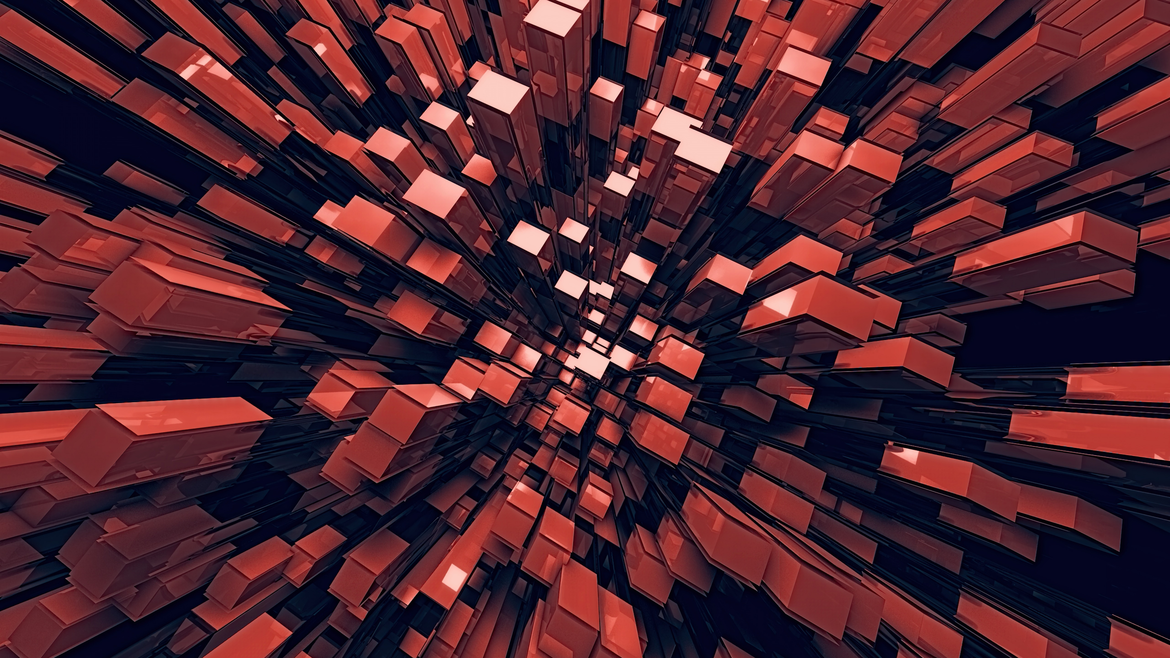 Обои Апельсин, красный цвет, линия, симметрия, узор в разрешении 3840x2160