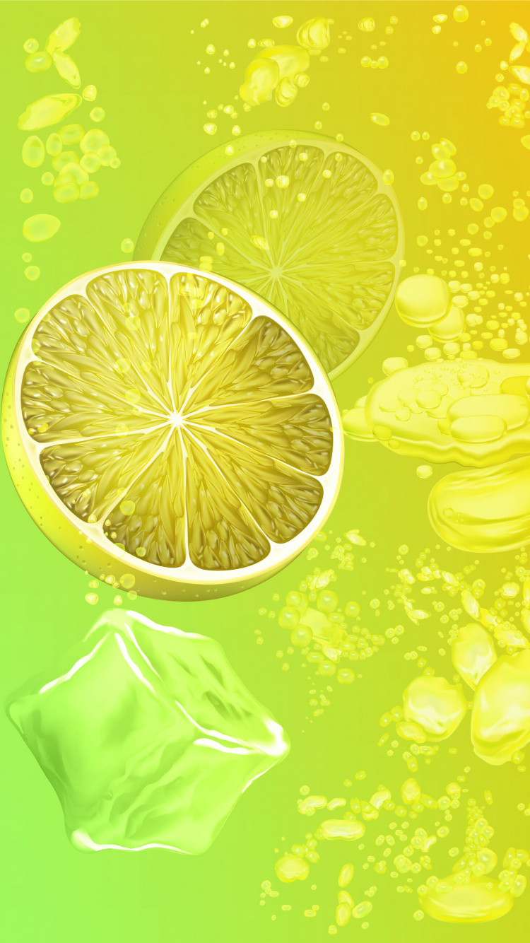 Обои лимон, зеленый, желтый, цитрус, известь в разрешении 750x1334