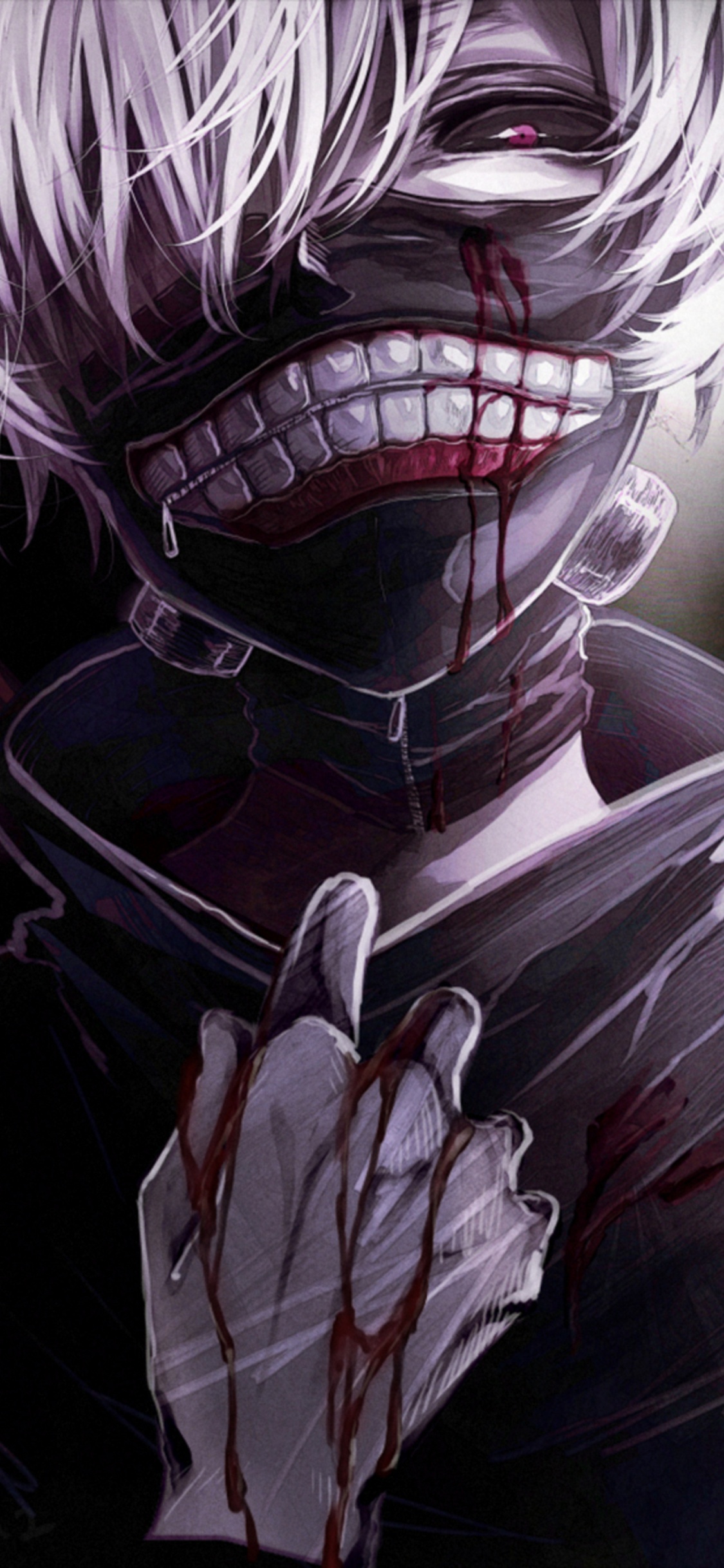 Обои Токио вурдалак, аниме, темнота, Манга, вурдалак в разрешении 1125x2436